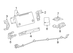 Diagram INSTRUMENT PANEL. NAVIGATION SYSTEM COMPONENTS. for your 2018 TOYOTA PRIUS