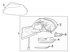 Image of Door Mirror Cover (Upper, Lower) image for your 2013 Toyota Avalon  XLE PREMIUM SEDAN 