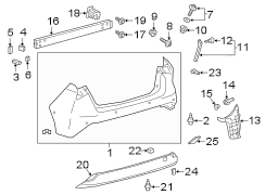 Image of Bumper Cover Insulator (Right, Rear, Upper) image for your 2025 Toyota Camry   