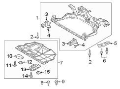 Diagram FRONT SUSPENSION. SUSPENSION MOUNTING. for your 2018 TOYOTA PRIUS