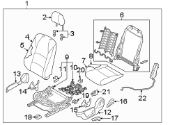 Image of Seat (Left, Front) image for your Toyota Yaris iA  