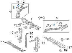 Image of Radiator Support Tie Bar (Lower) image for your 2019 Toyota Prius Prime  Plus Hatchback 