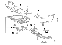 Image of Radiator Support Splash Shield (Front) image for your 2011 Toyota Highlander 3.5L V6 A/T AWD Limited Sport Utility 