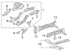 Image of Frame Rail End (Front, Lower) image for your 2019 Toyota Avalon   