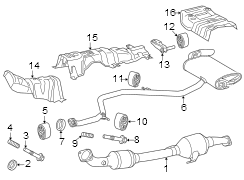 Image of Catalytic Converter. Exhaust Intermediate Pipe. (Front). Catalytic Converter. image for your 2015 Toyota Yaris   