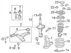 Image of Suspension Strut image for your 2021 Toyota Avalon   