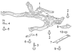 Image of Bolt. Trailing. Suspension. Arm. Windshield Washer. Bracket. Crossmember. (Front). Suspension... image for your 2012 Toyota Prius v   