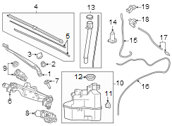 Image of Windshield Washer Hose image for your 2014 Toyota Tundra  SR Extended Cab Pickup Fleetside 