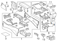 Image of Console Panel (Front) image for your 2013 Toyota 4Runner  SR5 Sport Utility 