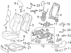 Image of Seat Back Cushion (Left, Front) image for your 2016 Toyota Yaris   