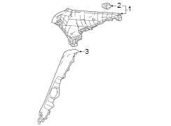 Image of Interior Quarter Panel Trim Panel (Upper) image for your 2011 Toyota Tundra   