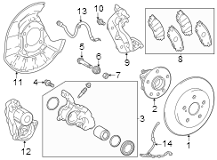 Image of Bushing. Caliper. Disc. Brake. A Bushing, typically. image for your 2021 Toyota RAV4  XLE Premium Sport Utility 