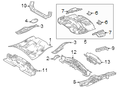 Image of Frame Side Member Bracket (Front, Rear) image for your 2007 Toyota Avalon   