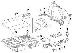 Image of 12 Volt Accessory Power Outlet Cover (Rear) image for your 2003 Toyota Land Cruiser   