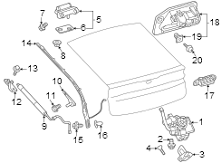 Image of Liftgate Support Strut Holder (Upper) image for your 2018 Toyota Camry   