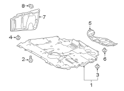 Diagram RADIATOR SUPPORT. SPLASH SHIELDS. for your 2012 TOYOTA Prius V Two Wagon