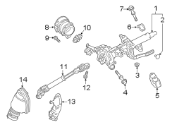 STEERING COLUMN ASSEMBLY. Diagram