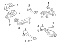 Diagram REAR SUSPENSION. SUSPENSION COMPONENTS. for your TOYOTA AVALON