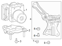 Image of ABS Hydraulic Assembly image for your 2001 Toyota Corolla   