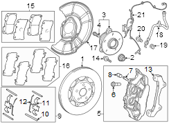 Image of Disc Brake Anti-Rattle Clip Set image for your 2021 Toyota Camry  XSE Sedan 