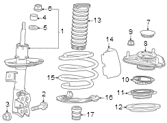 Image of Suspension Strut image for your 2021 Toyota Avalon  LIMITED SEDAN 