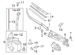 Image of Windshield Wiper Blade (Left, Front) image for your 2014 Toyota 4Runner   