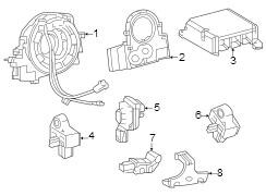 Diagram Restraint systems. Air bag components. for your 2018 TOYOTA SIENNA