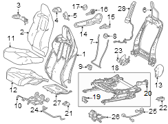 Image of Seat Trim Panel (Front, Lower) image for your 2021 TOYOTA COROLLA XSE Apex Sedan 2.0L CVT