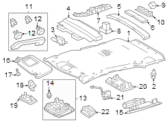 Diagram Roof. Interior trim. for your 2023 TOYOTA GR Corolla