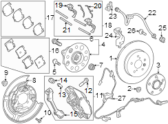 Image of ABS Wheel Speed Sensor (Right, Rear) image for your 2006 Toyota 4Runner   