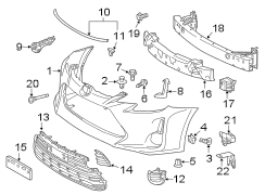 Diagram BUMPER & COMPONENTS. for your 2015 TOYOTA COROLLA