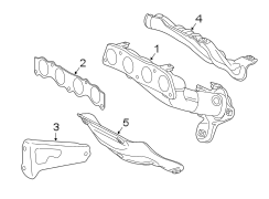 Diagram EXHAUST SYSTEM. MANIFOLD. for your 2010 TOYOTA PRIUS E PLUG-IN