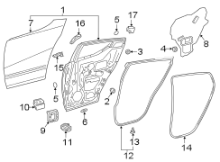 Image of Door Shell (Rear) image for your 2010 Toyota Yaris   