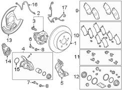 REAR SUSPENSION. BRAKE COMPONENTS. Diagram