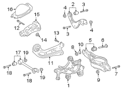 Diagram REAR SUSPENSION. SUSPENSION COMPONENTS. for your TOYOTA AVALON