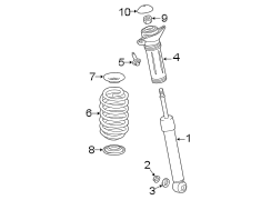 Diagram REAR SUSPENSION. SHOCKS & COMPONENTS. for your TOYOTA AVALON