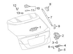 Image of Liftgate Hinge image for your 2019 Toyota Camry  Hybrid LE Sedan 