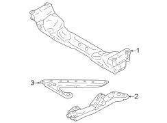 Image of Suspension Subframe Crossmember Brace (Left, Front, Rear, Lower) image for your 2016 Toyota Prius   