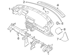 Image of Dashboard Panel Cap image for your 2003 Toyota Camry   