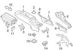 Image of Console Trim Panel (Front, Upper) image for your 2022 Toyota 4Runner  SR5 Sport Utility 