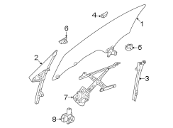 Image of Door Glass (Right, Front) image for your 2018 Toyota Yaris   