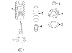 Image of Suspension Shock Absorber Mount (Right, Upper) image for your 2004 Toyota Matrix 1.8L A/T AWD XR Wagon 