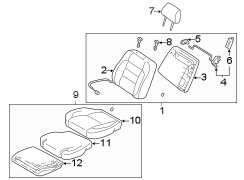 SEATS & TRACKS. FRONT SEAT COMPONENTS. (1/1)
