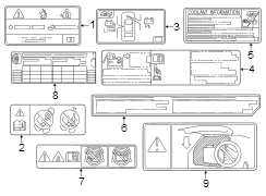 Image of Label. Mobile WireLE. Caution. Engine Decal. Engine Sticker. Info. Caution Label. Engine. image for your 2002 Toyota Camry 2.4L A/T XLE SEDAN 