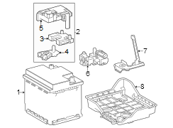 Image of Battery Hold Down image for your 2015 Toyota Highlander  LE Sport Utility 