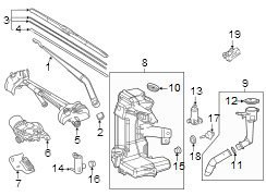 Image of Windshield Washer Nozzle (Right, Front) image for your 2021 Toyota Highlander  L Sport Utility 