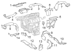 Image of Instrument Panel Air Duct (Front, Upper, Lower) image for your 2024 Toyota Highlander   