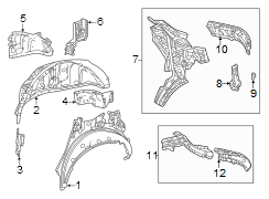 Image of Wheelhouse. (Front, Lower). A component which. image for your 2017 Toyota Tacoma  SR5 Crew Cab Pickup Fleetside 