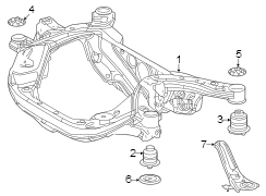 Image of Suspension Subframe Crossmember Brace (Front, Rear, Lower) image for your 2004 Toyota Avalon   