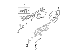 STEERING COLUMN. SHROUD. SWITCHES & LEVERS. (1/1)